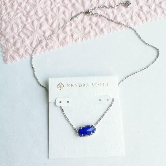 Kendra Scott Elisa Cobalt Cat's Eye Necklace - Picture 3 of 3